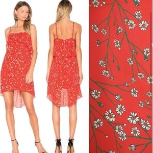 Alice + Olivia FLORAL PRINT LAYERED DRESS IN DAINTY DAISY